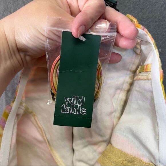 Nwt y2k style M Wild Fable Wave/Swirl-Print Strapless Bodycon Tube Mini Dress - Picture 11 of 11